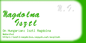 magdolna isztl business card